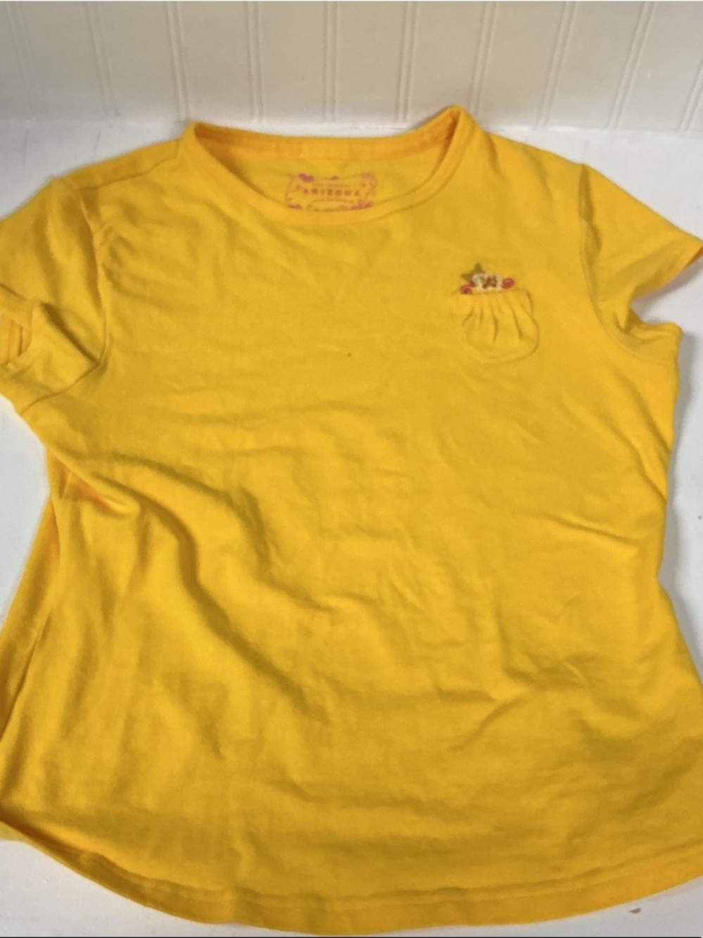 Arizona Jean Company Bright Yellow Short Sleeve Tee with Chest Pocket